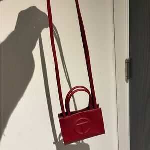 Telfar Red Mini Bag with Crossbody Strap - Includes dust bag